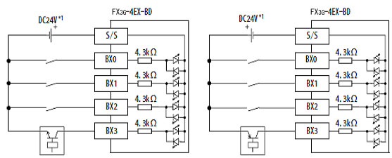  FX3G-4EX-BD 三菱FX3G 4点漏型或源型扩展输入板 FX3G 4EX BD 欧洲接线端子型(图1)